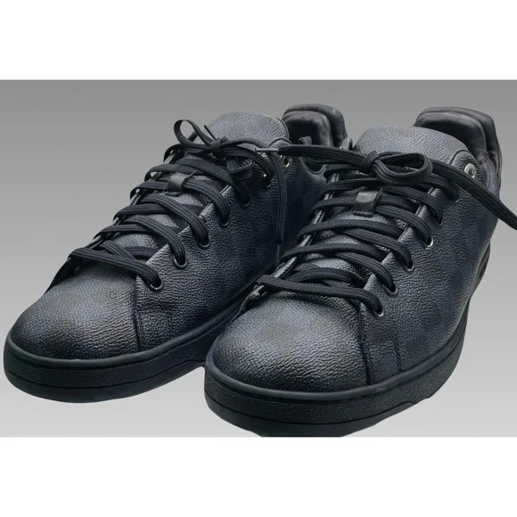 LOUIS VUITTON Damier Cobalt Frontrow Sneakers MS 1116 Size 8 Navy Blue Great - Picture 5 of 7